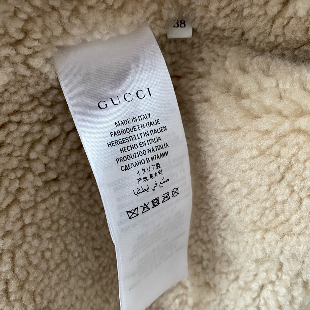 Authentic Shearling GUCCI Embroidered Denim Jacket - Picture 15 of 15